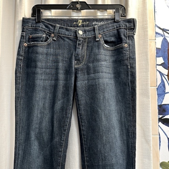 Womens 7 For all Mankind Straight Leg Denim Blue Jeans Size 30 - Picture 2 of 9